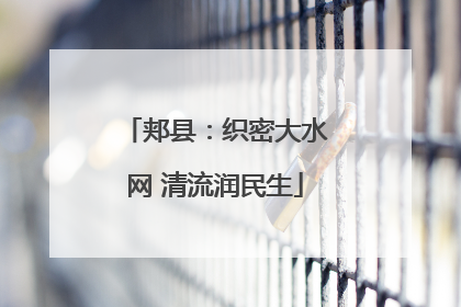 郏县：织密大水网 清流润民生