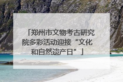 郑州市文物考古研究院多彩活动迎接“文化和自然遗产日”