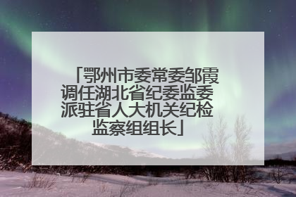 鄂州市委常委邹霞调任湖北省纪委监委派驻省人大机关纪检监察组组长