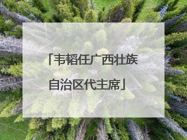 韦韬任广西壮族自治区代主席