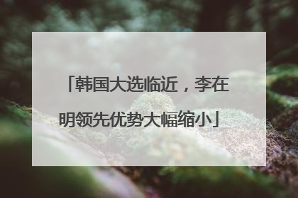 韩国大选临近，李在明领先优势大幅缩小