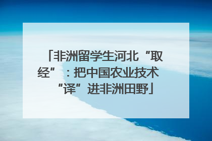 非洲留学生河北“取经”：把中国农业技术“译”进非洲田野