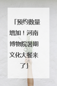 预约数量增加！河南博物院暑期文化大餐来了