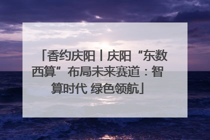 香约庆阳丨庆阳“东数西算”布局未来赛道：智算时代 绿色领航
