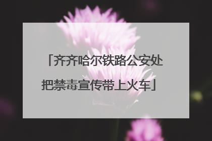 齐齐哈尔铁路公安处把禁毒宣传带上火车