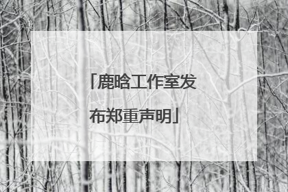 鹿晗工作室发布郑重声明