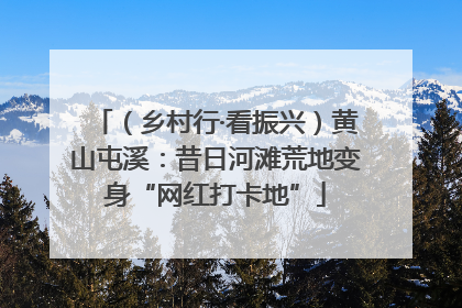 （乡村行·看振兴）黄山屯溪：昔日河滩荒地变身“网红打卡地”