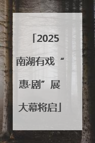 2025南湖有戏“惠·剧”展大幕将启