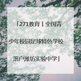 271教育丨全国青少年校园足球特色学校落户潍坊实验中学