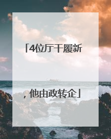 4位厅干履新，他由政转企