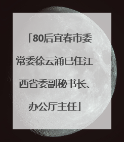 80后宜春市委常委徐云涌已任江西省委副秘书长、办公厅主任