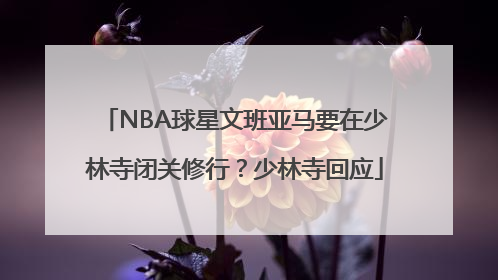 NBA球星文班亚马要在少林寺闭关修行？少林寺回应