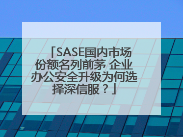 SASE国内市场份额名列前茅 企业办公安全升级为何选择深信服？